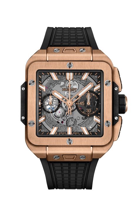 【F】 Hublot Square Bang Unico King Gold 